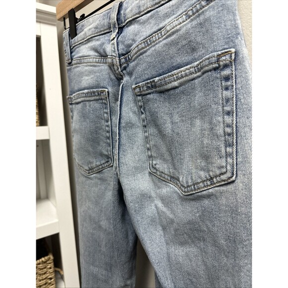 Wild Fable Womens Sz 00 Distressed Ripped High Rise Mom Jeans Stretch Denim Y2K - Picture 5 of 7